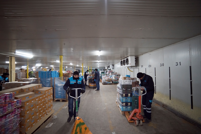 Management of a cold storage warehouse includes consideration of storage re...