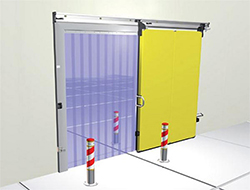 PVC Strip Curtain Door Strips 1.5 Meter Wide x 2 Meter Drop Coldroom Chiller 